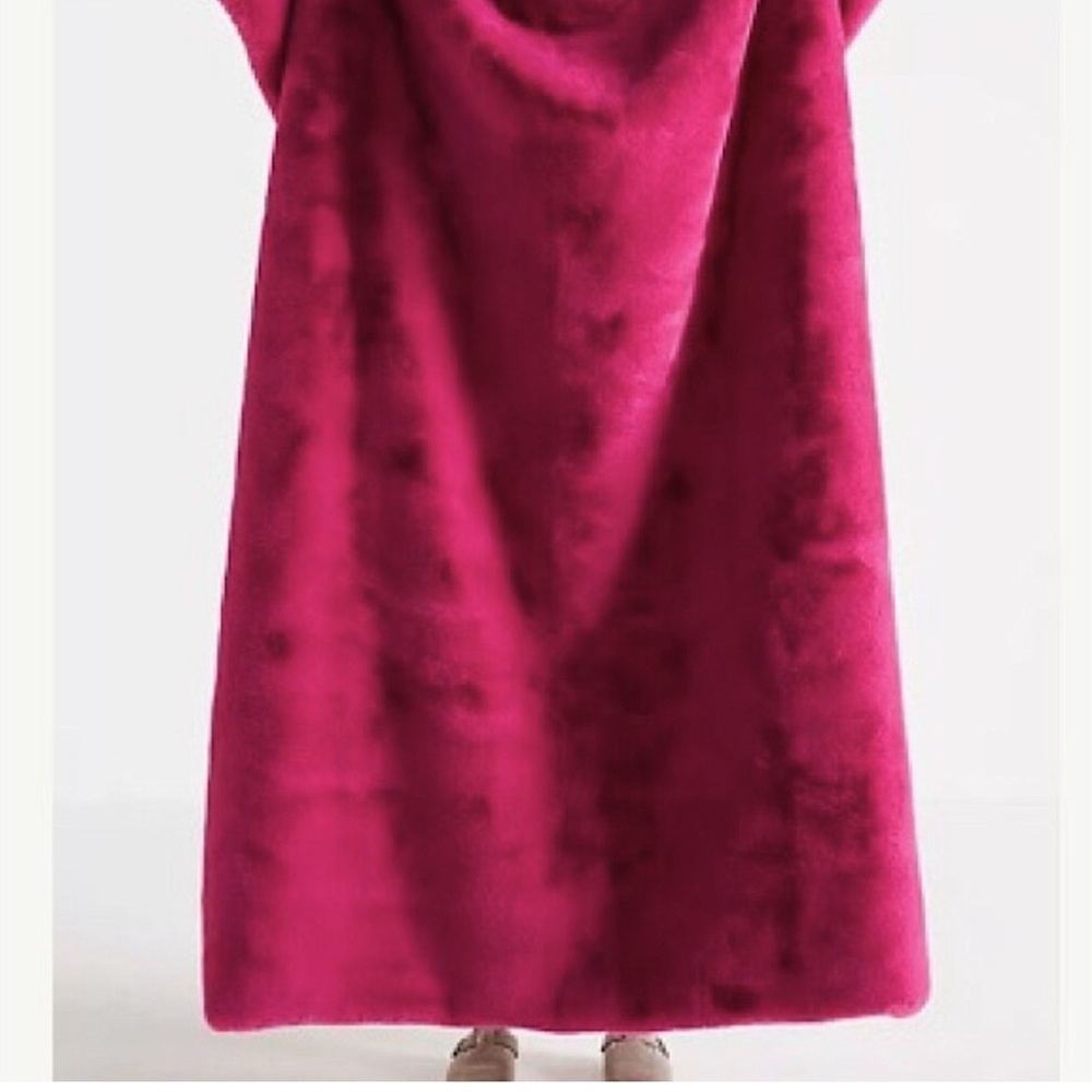 Anthropologie Sophie Faux Fur Throw Blanket NWT